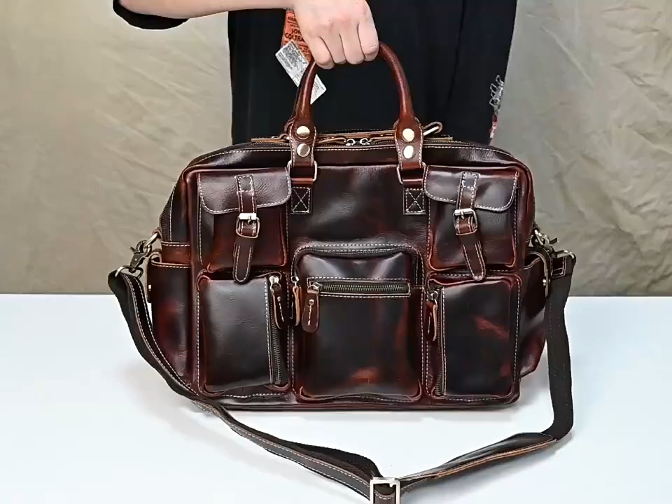 Pasta Balística de Nylon 14L, 1000D Resistente à Abrasão, Compartimento Acolchoado para Laptop, Passagem para Bagagem com Alça de Ombro Ajustável