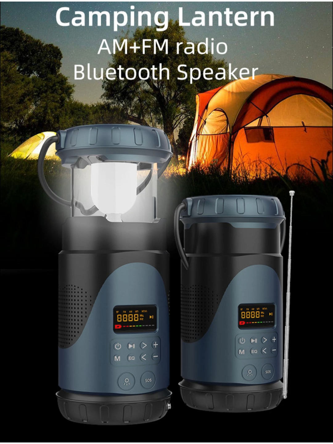 Kits de emergencia iluminación hogar altavoz múltiple luz Radio digital NOAA WB fuente de energía solar exterior Impermeable ipx5 altavoces luz