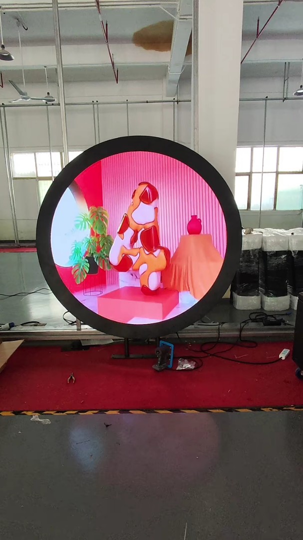 Layar LED panggung bulat P2.5, layar LED bentuk bulat satu sisi atau dua sisi diameter 640mm