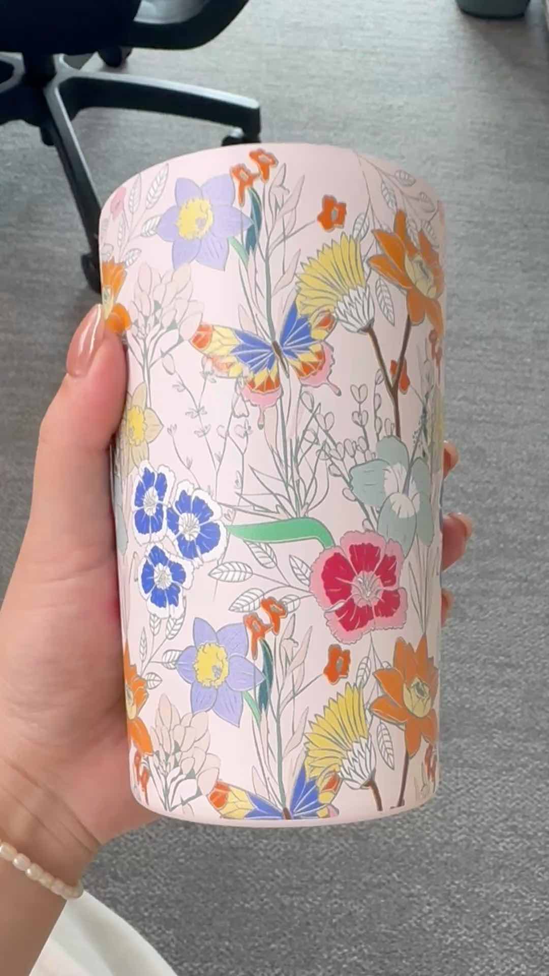 Tasse à café de 14 oz Couvercle étanche Sans BPA Tumbler en acier inoxydable 304 Tasse personnalisée de 420 ml lavable au lave-vaisselle pour le voyage et la fête avec paille