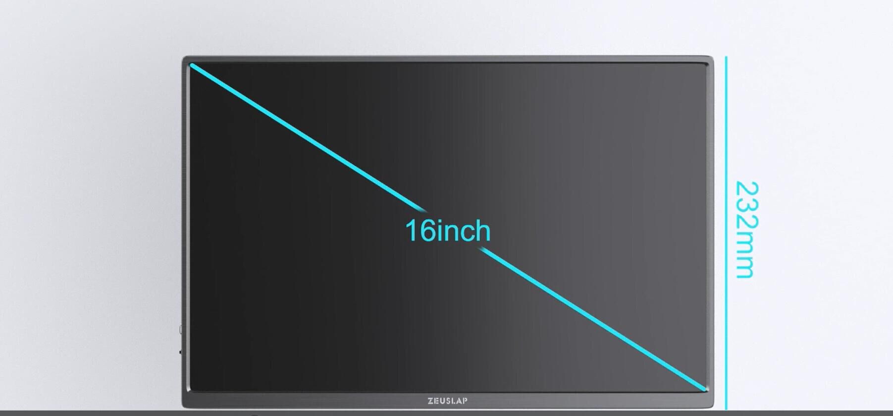 ZB14 Direct Usine OEM ODM Triple 14 pouces FHD 1080p IPS Double Moniteur Portable Type C Extenseur d'Ordinateur Portable pour iPhone Laptop Gaming