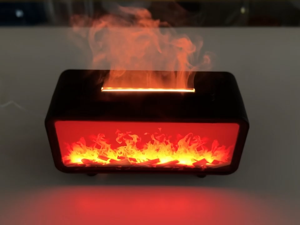 New Creative Simulated Fireplace Design Colorful Flame Lamp Essential Oil Aroma Diffuser for Home Creative Gift
