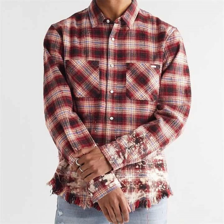 Men's Dress Shirt Regular Fit Long Sleeve Button Down Shirts Check Print Top Selling 100 % Cotton Dress men's shirts