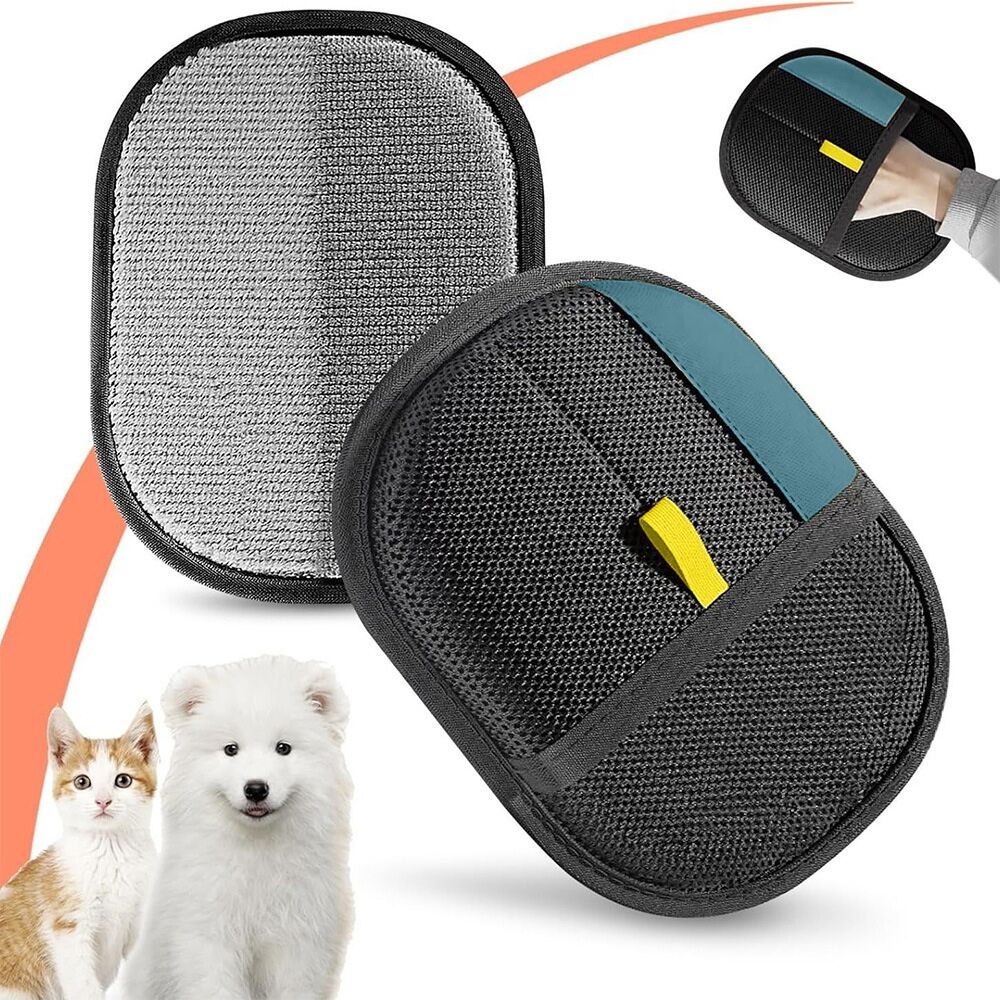 Static Pet Hair Cleaning Glove Double Sided Brush Portable Lint Remover for Cat Dog